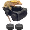 image:imagePangea Silicone Gecko Feeding Ledge  Magnetic Mini Food Dish GrayBlack