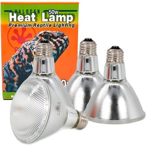 image:imagePangea 50W Halogen Heat Lamp 4 Pack for Reptiles  Warming UVA and Infrared Light for Turtles Tortoises Bearded Dragons  Heating Bulb Accessories Designed for Ceramic Sockets 50 Watt